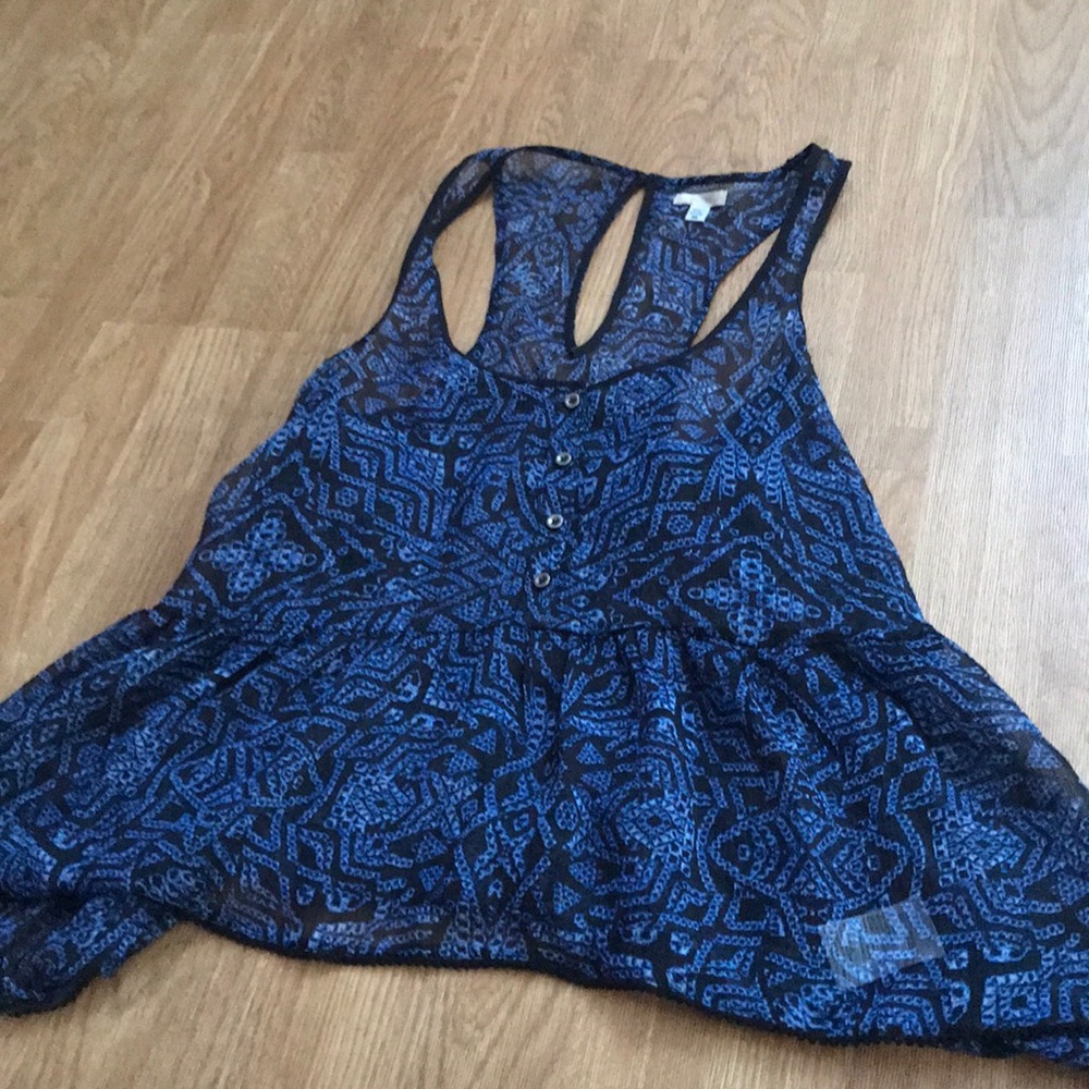 Ecoté Mesh Blue Blouse